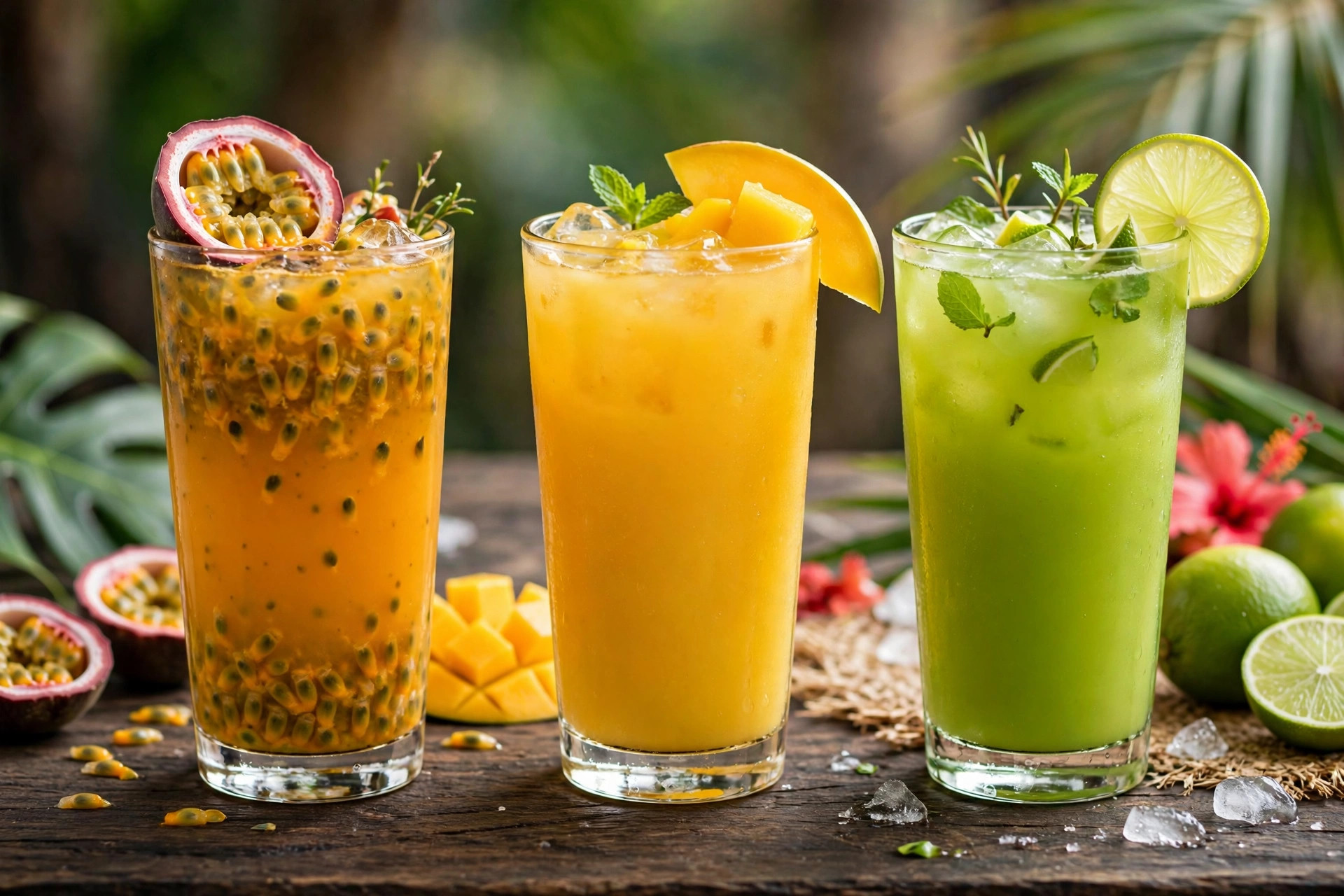 Fresh tropical juices